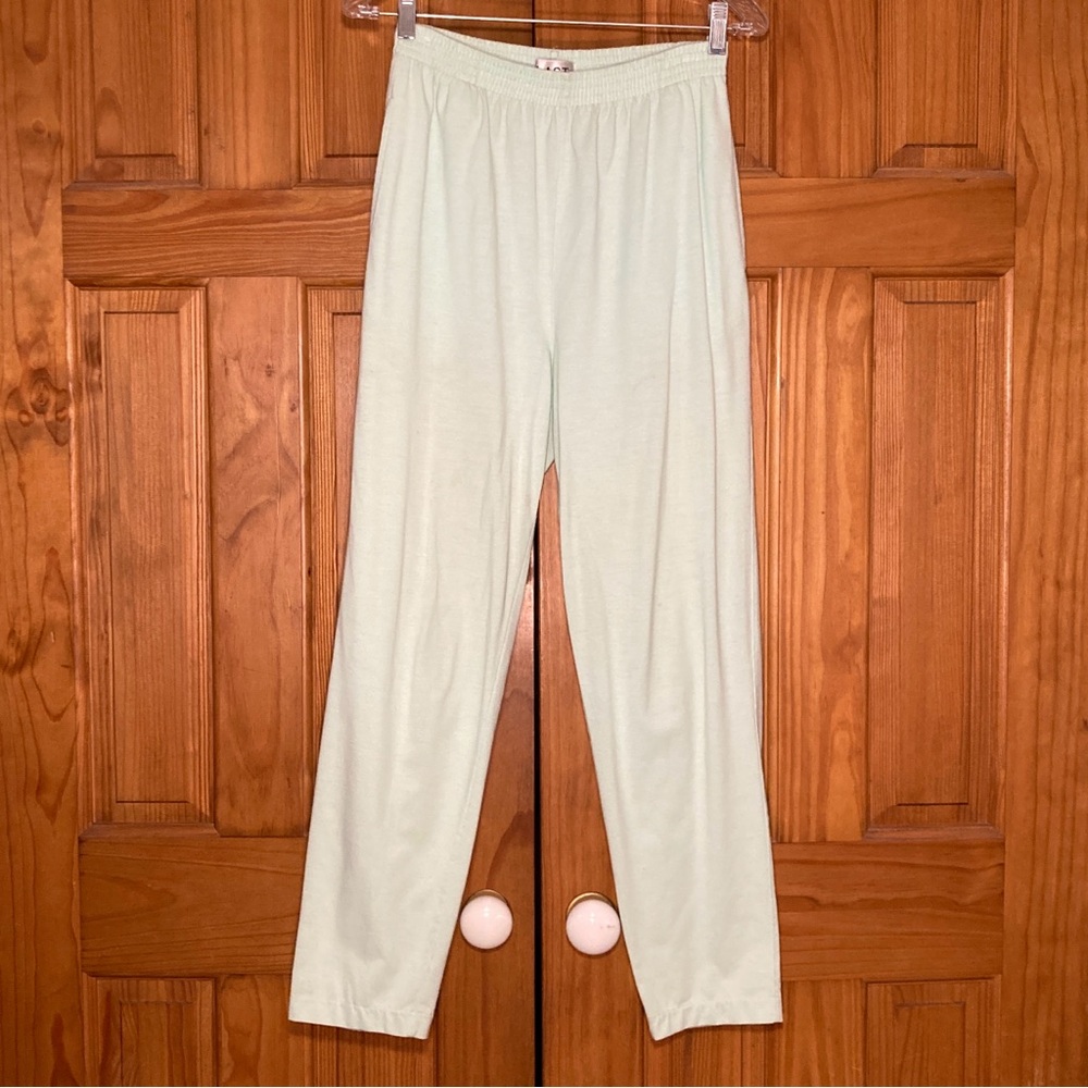 NWOT BLAST Vintage 80s Pull On Knit Pants Green Size S Small